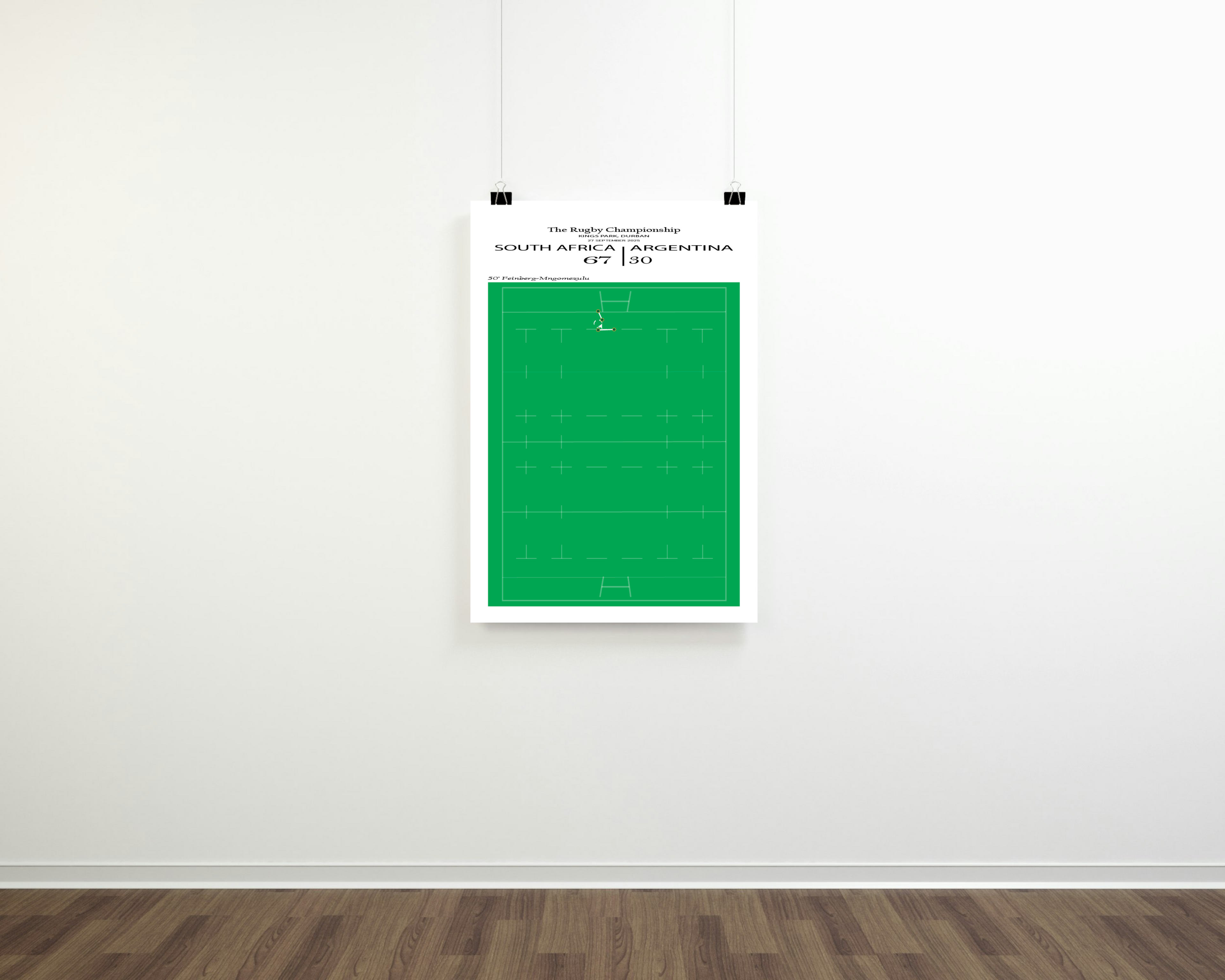 SA v Arg 27 September 2025 Rugby Match Artwork (Limited Digital Download)
